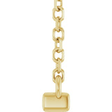 14K Gold Round Lab-Grown Diamond French-Set Bar Necklace - Yellow Gold - view 6