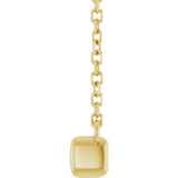 14K Gold Round Lab-Grown Diamond French-Set Bar Necklace - Yellow Gold - view 6