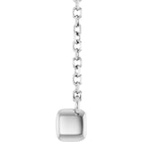 Platinum Round Lab-Grown Diamond French-Set Bar Necklace – 1.2-3mm Stones - view 7