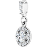 Platinum Round Lab-Grown Diamond Halo-Style Pendant - view 5