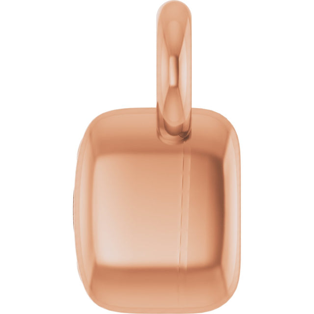 14K Gold Round Lab-Grown Diamond French-Set Bar Necklace - Rose Gold - view 6