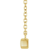 14K Gold Round Lab-Grown Diamond French-Set Bar Necklace - Yellow Gold - view 6