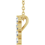 14K Gold Round Lab-Grown Diamond Accented Cross Necklace or Pendant – 1.8-2.4mm Stones - Yellow Gold - view 6