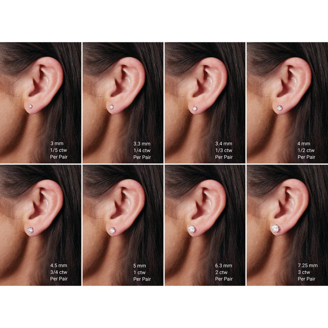 14K Gold Lab-Grown Yellow Sapphire Round 4-Prong Lightweight Stud Earrings - Rose Gold - view 15
