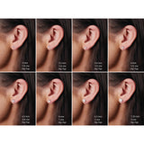 14K Gold Natural Yellow Sapphire Round 4-Prong Lightweight Stud Earrings - Rose Gold - view 15