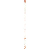 14K Gold Round Lab-Grown Ruby Bezel-Set Link Bracelet - Rose Gold - view 13