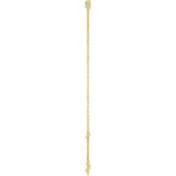 14K Gold Round Natural Blue Zircon Bezel-Set Link Bracelet - Yellow Gold - view 9