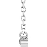 14K Gold Round Natural Black Diamond Bezel-Set Solitaire Necklace - White Gold - view 6