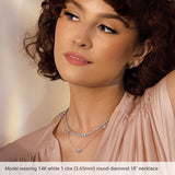 14K Gold Lab-Grown Diamond Bezel-Set Station Necklace - Rose Gold - view 12