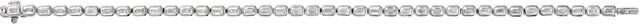 14K Gold Emerald Lab-Grown Diamond Line Bracelet – 6 1/4 CTW - White Gold - view 3