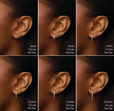 14K Gold Round Lab-Grown Diamond Hoop Earrings - Rose Gold - view 5
