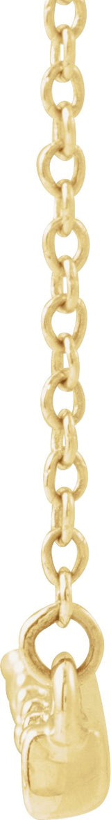 14K Gold Round Natural Diamond Accented Bar Necklace - Yellow Gold - view 4