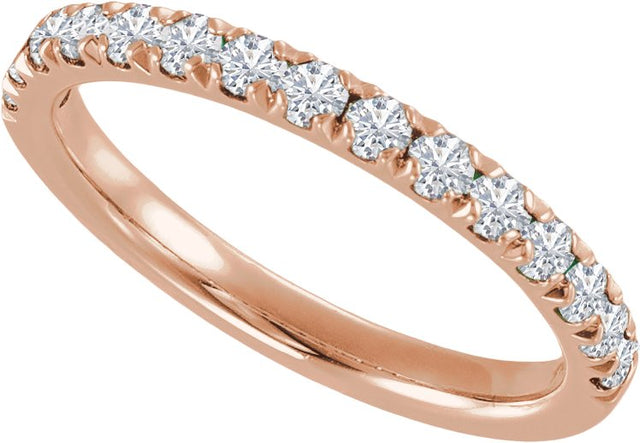 10K Gold Round Lab-Grown Diamond Birthstone Stackable Ring - Rose Gold - view 9