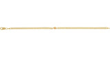 14K Gold Round Natural Citrine Bezel-Set Solitaire Curb Link Bracelet - view 6
