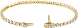 14K Gold Square Lab-Grown Diamond Line Bracelet - Yellow Gold - view 2