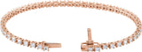 14K Gold Square Lab-Grown Diamond Line Bracelet - Rose Gold - view 2