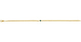 14K Gold Round Lab-Grown Alexandrite Bezel-Set Solitaire Curb Link Bracelet - view 8