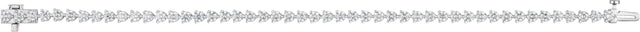 14K Gold Round Natural Diamond Line Bracelet XI - White Gold - view 7