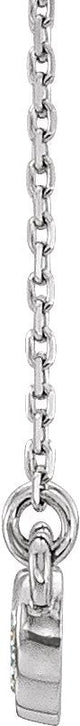 14K Gold Round Natural Diamond Five-Stone Bezel-Set Necklace - White Gold - view 4