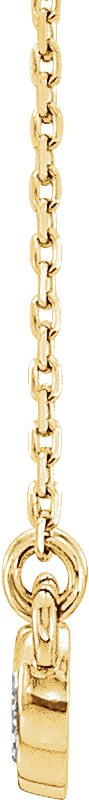 14K Gold Round Natural Diamond Five-Stone Bezel-Set Necklace - Yellow Gold - view 4