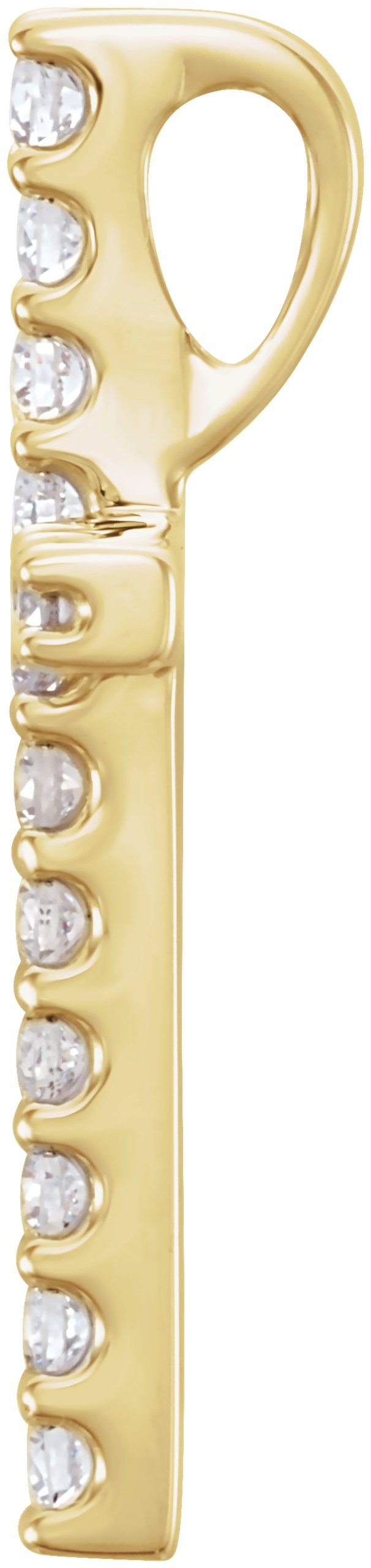 14K Gold Round Natural Diamond Petite Cross Necklace or Pendant – up to 1/5 CTW - Yellow Gold - view 4
