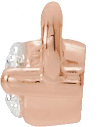 14K Gold Round Lab-Grown Diamond Accented Bar Necklace – up to 1/4 CTW - Rose Gold - view 4