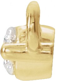 14K Gold Round Lab-Grown Diamond Accented Bar Necklace – up to 1/4 CTW - Yellow Gold - view 4