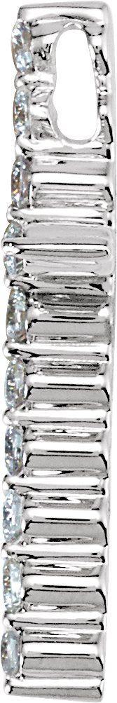 Platinum Round Lab-Grown Diamond Cross Necklace or Pendant - view 6