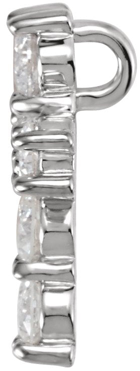 Platinum Round Natural Diamond Cross Necklace or Pendant – up to 1 3/8 CTW - view 8