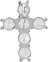 Platinum Round Natural Diamond Cross Necklace or Pendant – up to 1 3/8 CTW - view 9