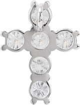 Platinum Round Natural Diamond Cross Necklace or Pendant – up to 1 3/8 CTW - view 9