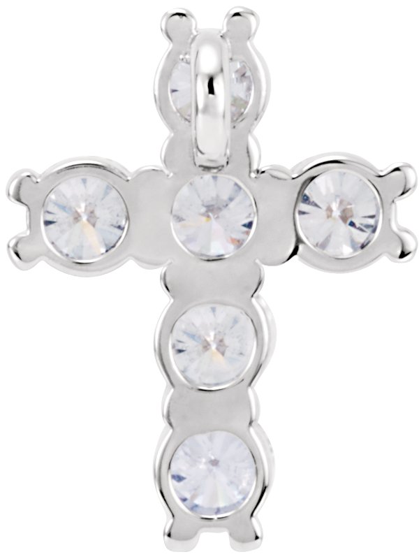 Platinum Round Natural Diamond Cross Necklace or Pendant – up to 1 3/8 CTW - view 9