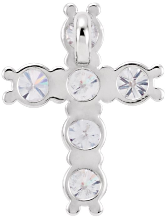 Platinum Round Natural Diamond Cross Necklace or Pendant – up to 1 3/8 CTW - view 9