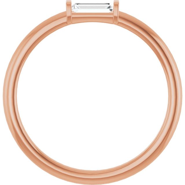 14K Gold Natural Diamond Stackable Ring – 1/8–1/6 CTW - Rose Gold - view 12