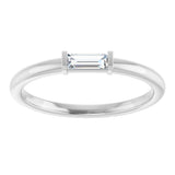 14K Gold Natural Diamond Stackable Ring – 1/8–1/6 CTW - White Gold - view 13