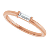 14K Gold Natural Diamond Stackable Ring – 1/8–1/6 CTW - Rose Gold - view 15