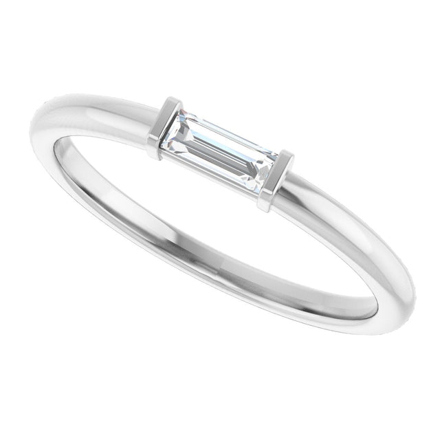 14K Gold Natural Diamond Stackable Ring – 1/8–1/6 CTW - White Gold - view 15