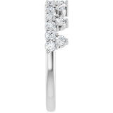 14K Gold Round Lab-Grown Diamond Accented Crown Ring - White Gold - view 9