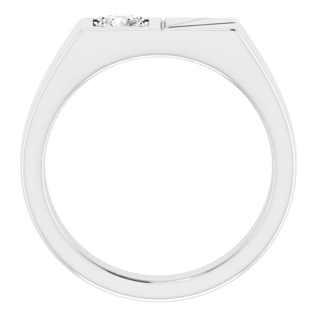 Platinum Round Natural Diamond Solitaire Ring – 4.3mm Stones - view 7