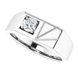 14K Gold Round Lab-Grown Diamond Solitaire Ring - White Gold - view 10