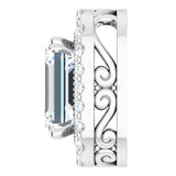 14K Gold Oval Lab-Grown Diamond Halo-Style Pendant – 5/8 CTW - White Gold - view 6