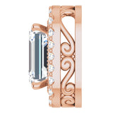 14K Gold Oval Lab-Grown Diamond Halo-Style Pendant – 5/8 CTW - Rose Gold - view 6