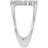 Platinum Round Natural Diamond Negative Space Ring III - view 9