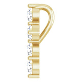 14K Gold Round Lab-Grown Diamond Accented Cross Necklace or Pendant – up to 1/6 CTW - Yellow Gold - view 6
