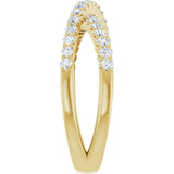 14K Gold Round Lab-Grown Diamond Accented Criss-Cross Ring - Yellow Gold - view 9