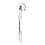 Platinum Round Natural Diamond Crescent Moon Necklace or Pendant - view 7