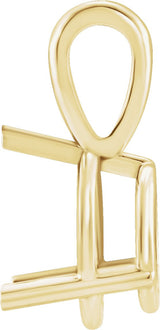14K Gold Round Lab-Grown Diamond Solitaire Necklace or Pendant - Yellow Gold - view 4