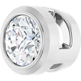 14K Gold Lab-Grown Diamond Round Bezel-Set Slide Pendant - White Gold - view 5