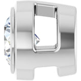 14K Gold Lab-Grown Diamond Round Bezel-Set Slide Pendant - White Gold - view 6