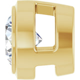 14K Gold Lab-Grown Diamond Round Bezel-Set Slide Pendant - Yellow Gold - view 6